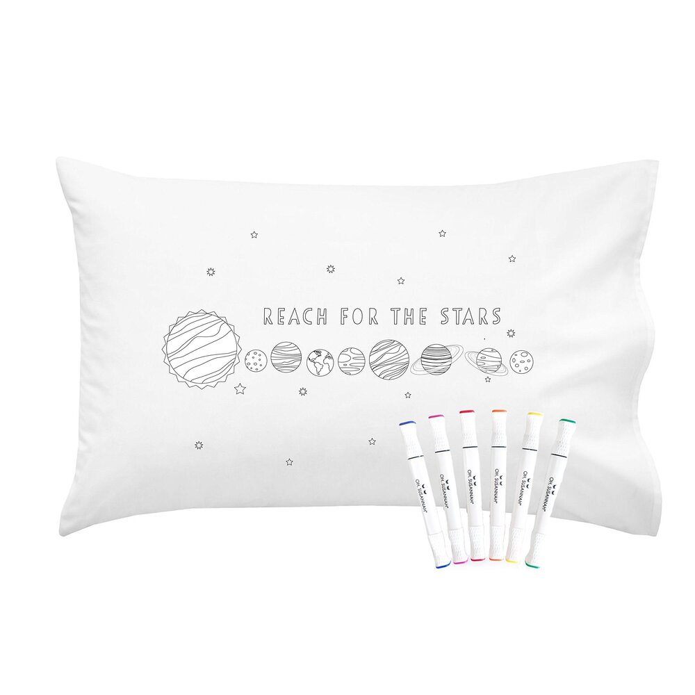 1118 Reach for The Stars Coloring Standard Size Pillowcase 1 Pillow Cover